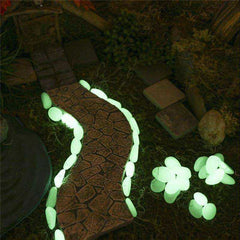 Glow in the Dark Garden Pebbles 50 Piece Set
