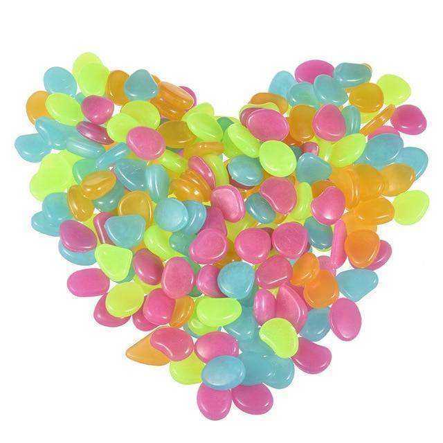 Glow in the Dark Garden Pebbles 50 Piece Set
