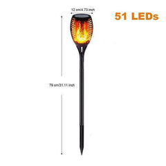 Outdoor Waterproof  Flame Garden Courtyard Balcony LED Solar Lights