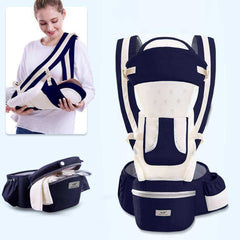 Aesthetic Ergonomic Hipseat Front Facing Kangaroo Wrap Baby Carrier