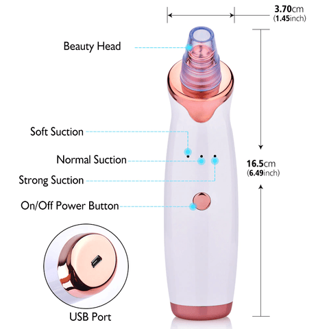 Image of Electric Cleanser Facial Blackhead Remover Vacuum Suction
