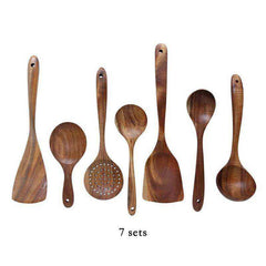Teak Natural Wood Tableware Kitchen Tool Set