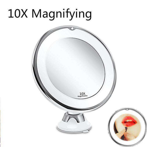 Image of Dropshipping Flexible Makeup LED 10X Magnifying Mirror