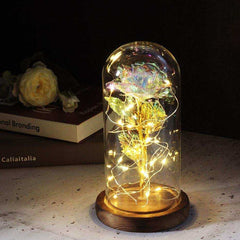 Red Rose In A Glass Dome With LED Light