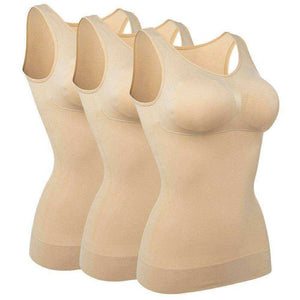 3 Pack Aesthetic Body Shaper Cami Shaper with Built in Bra Tummy Control