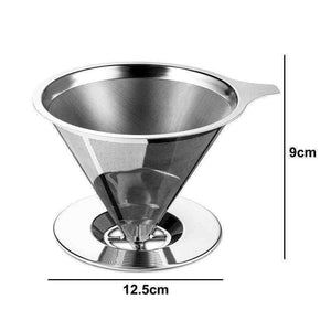 Health - Stainless Steel Pour Over Cone Coffee Dripper