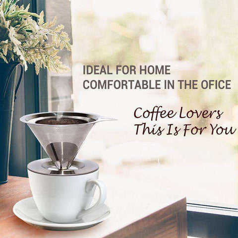 Image of Health - Stainless Steel Pour Over Cone Coffee Dripper