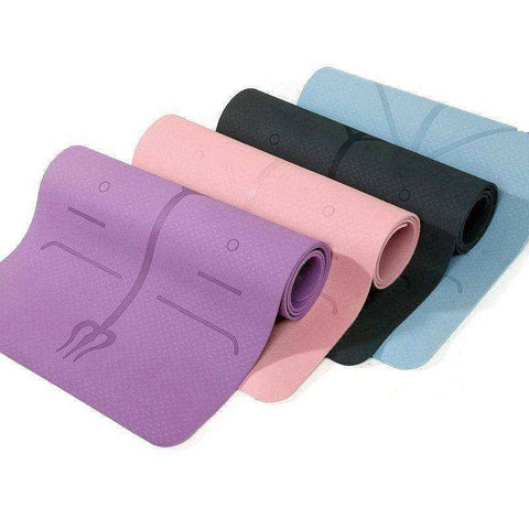 High Quality Aesthetic Yoga Mat with Position Line