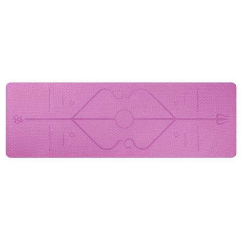 High Quality Aesthetic Yoga Mat with Position Line