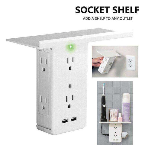 Image of High Quality Shelf Home Wall Outlet With Surge Protector