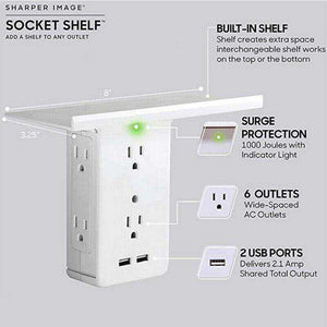 High Quality Shelf Home Wall Outlet With Surge Protector