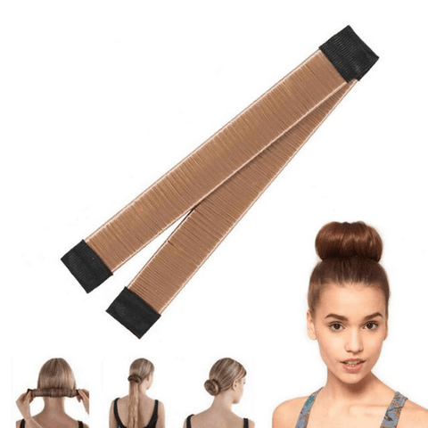 Image of Women Unique Synthetic Hair Wig Donut Styling Headband