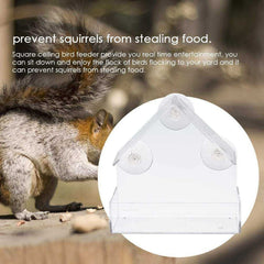 House Shaped Acrylic Bird Feeder with Suction Cup