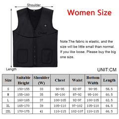 Men Women Outdoor USB Infrared Heating Vest Jacket