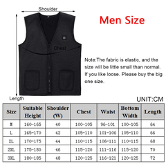 Men Women Outdoor USB Infrared Heating Vest Jacket