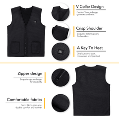 Men Women Outdoor USB Infrared Heating Vest Jacket