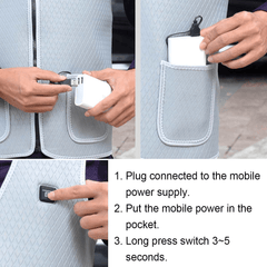 Men Women Outdoor USB Infrared Heating Vest Jacket