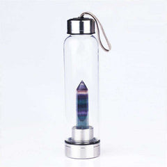 Direct Drinking Natural Glass 500ML Crystal Healing Bottle