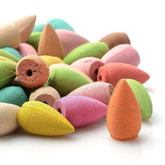Floral Incense Cones With Free Incense Holding Tray (25/50/70 PCS)
