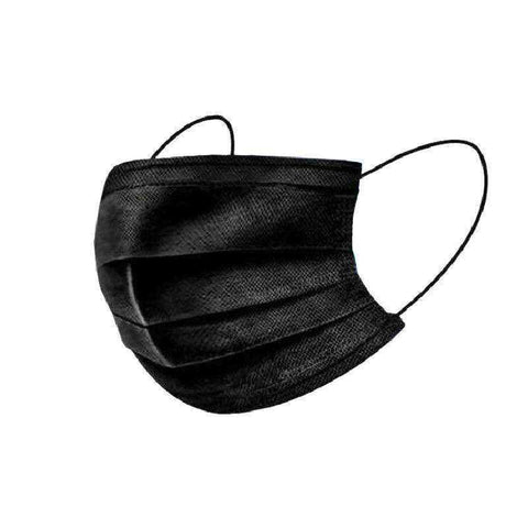 Image of 3 Layer Black Disposable Facial Masks