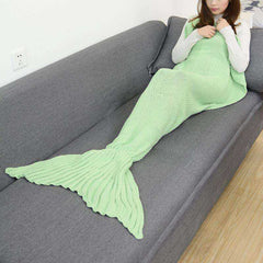 Soft All Seasons Knitted Mermaid Tail Blanket