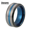 Jewelry - Black And Blue Tungsten Carbide Ring