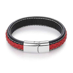 Jewelry - Black Braided Genuine Leather Bracelet