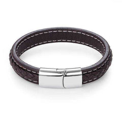 Jewelry - Black Braided Genuine Leather Bracelet