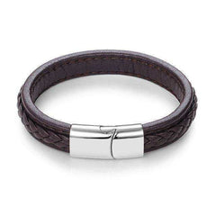 Jewelry - Black Braided Genuine Leather Bracelet
