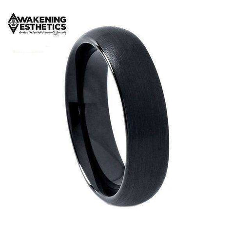 Image of Jewelry - Black Brushed Domed Tungsten Ring