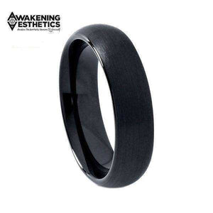 Jewelry - Black Brushed Domed Tungsten Ring