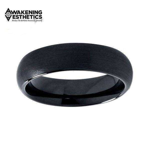 Jewelry - Black Brushed Domed Tungsten Ring