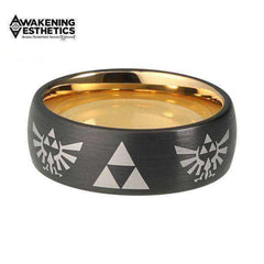 Jewelry - Black & Gold Legend Of Zelda Tungsten Carbide Ring