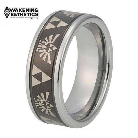 Image of Jewelry - Black Legend Of Zelda Tungsten Carbide Ring