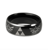 Black Plated Legend of Zelda Tungsten Carbide Ring