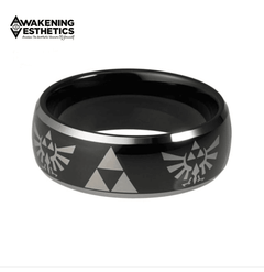 Jewelry - Black Plated Legend Of Zelda Tungsten Carbide Ring