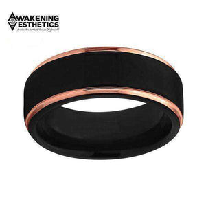 Jewelry - Black Rose Gold Tungsten Carbide Ring