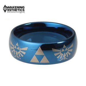 Jewelry - Blue Plated Legend Of Zelda Tungsten Carbide Ring
