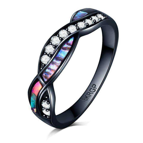 Image of CZ Cross Vintage Wedding Ring For Women