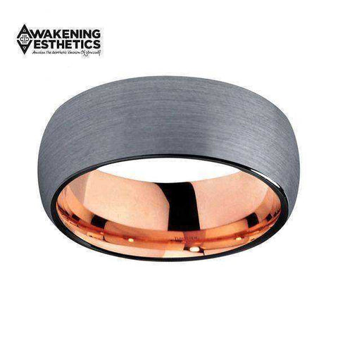Image of Jewelry - Dome Silver Brushed Tungsten Ring