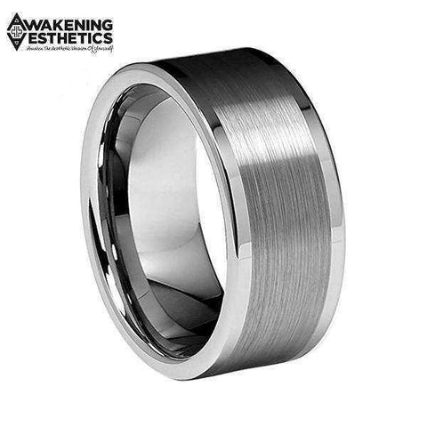Image of Jewelry - Flat Pipe Tungsten Carbide Ring