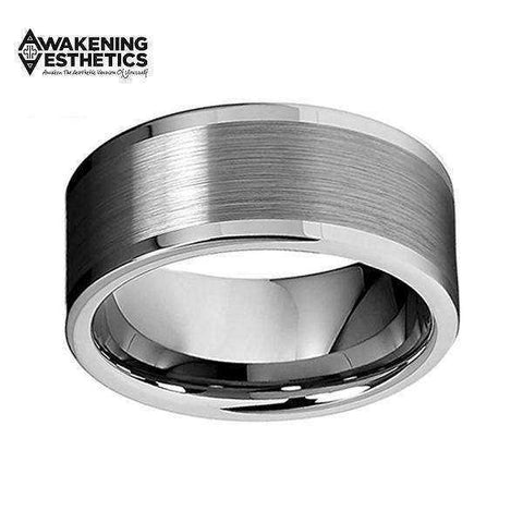 Image of Jewelry - Flat Pipe Tungsten Carbide Ring