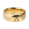 Gold Legend of Zelda Tungsten Carbide Ring