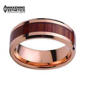 Jewelry - Nature Wood Inlay Tungsten Carbide Ring