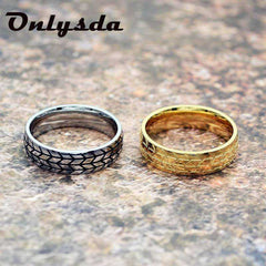 New Stainless Steel Classic Silver Tire Ring