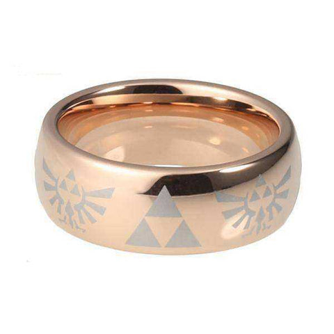 Image of Rose Gold Legend of Zelda Tungsten Carbide Ring