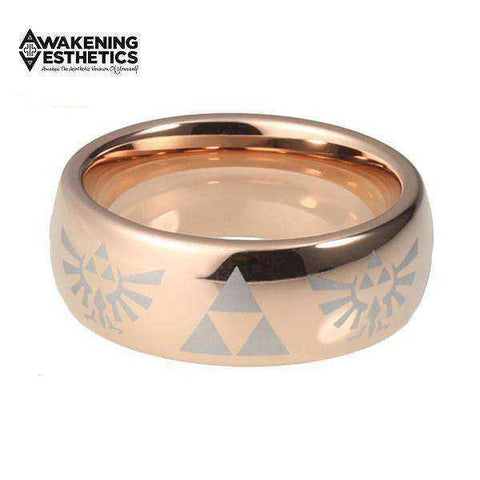 Image of Jewelry - Rose Gold Legend Of Zelda Tungsten Carbide Ring