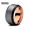 Jewelry - Silver Brushed & Black Tungsten Ring