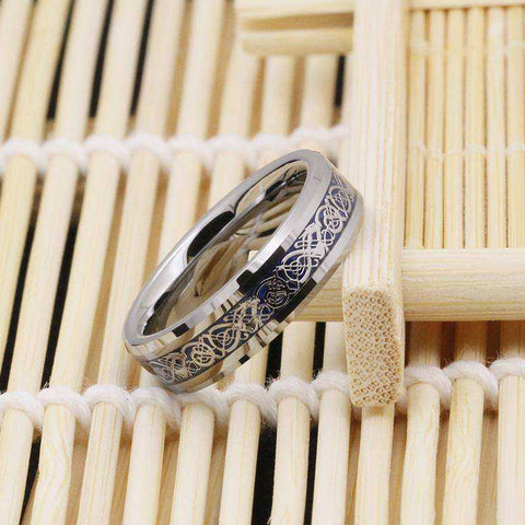 Image of Jewelry - Silver Dragon Tungsten Carbide Ring