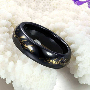 Jewelry - Tungsten Black & Gold Lord Of Ring Mens Ring Size 6 - 10